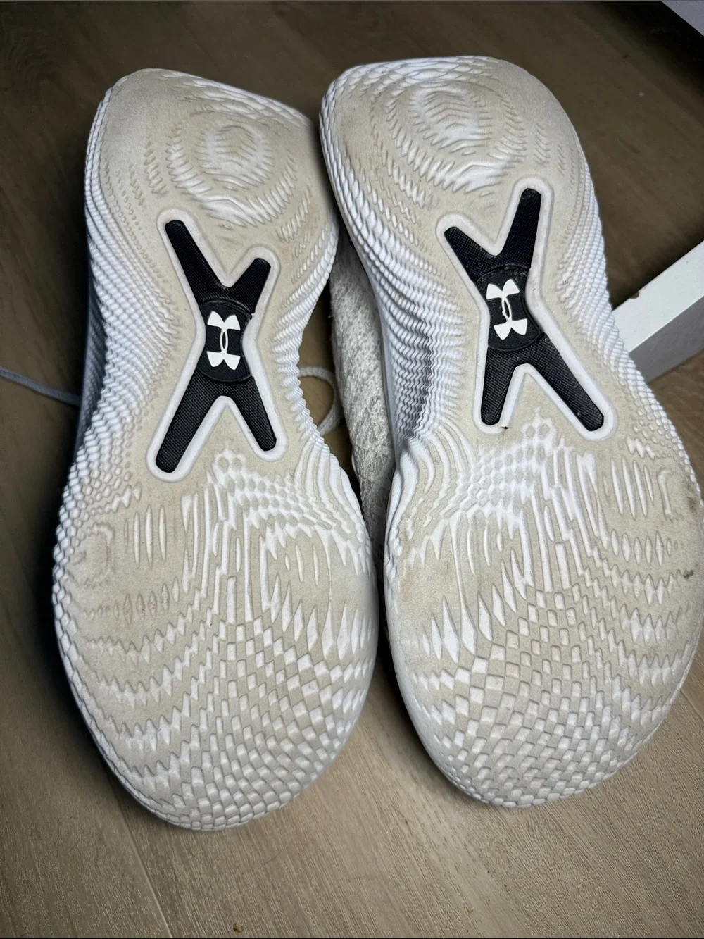 Under Armour White  Sneakers with Navy Accents